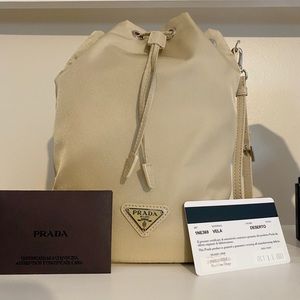 Prada bucket pouch